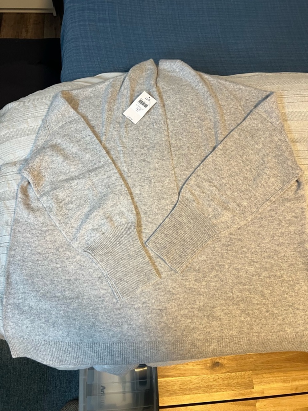JJill Featherweight Cashmere Sweater - Grey - Petite XL - Picture 3 of 5